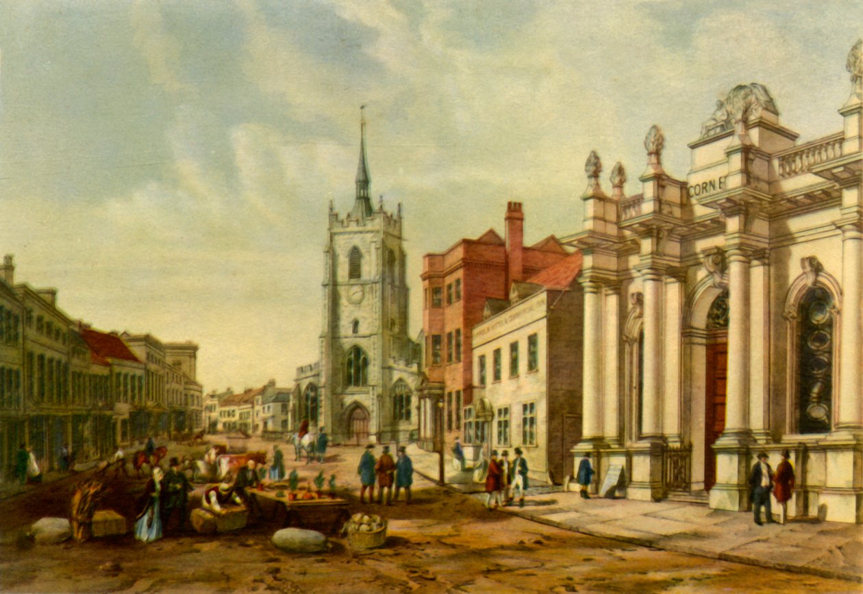 मार्केट हॉल, सडबरी, c1850, 1943। द्वारा वॉकर
