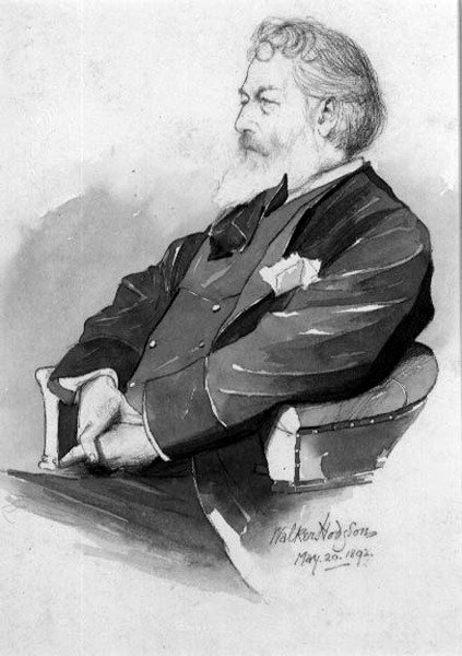 फ्रेडरिक का पोर्ट्रेट, लॉर्ड लीटन (1830-96) 1892 (कागज पर पेंसिल और वॉश) द्वारा वॉकर हॉजसन
