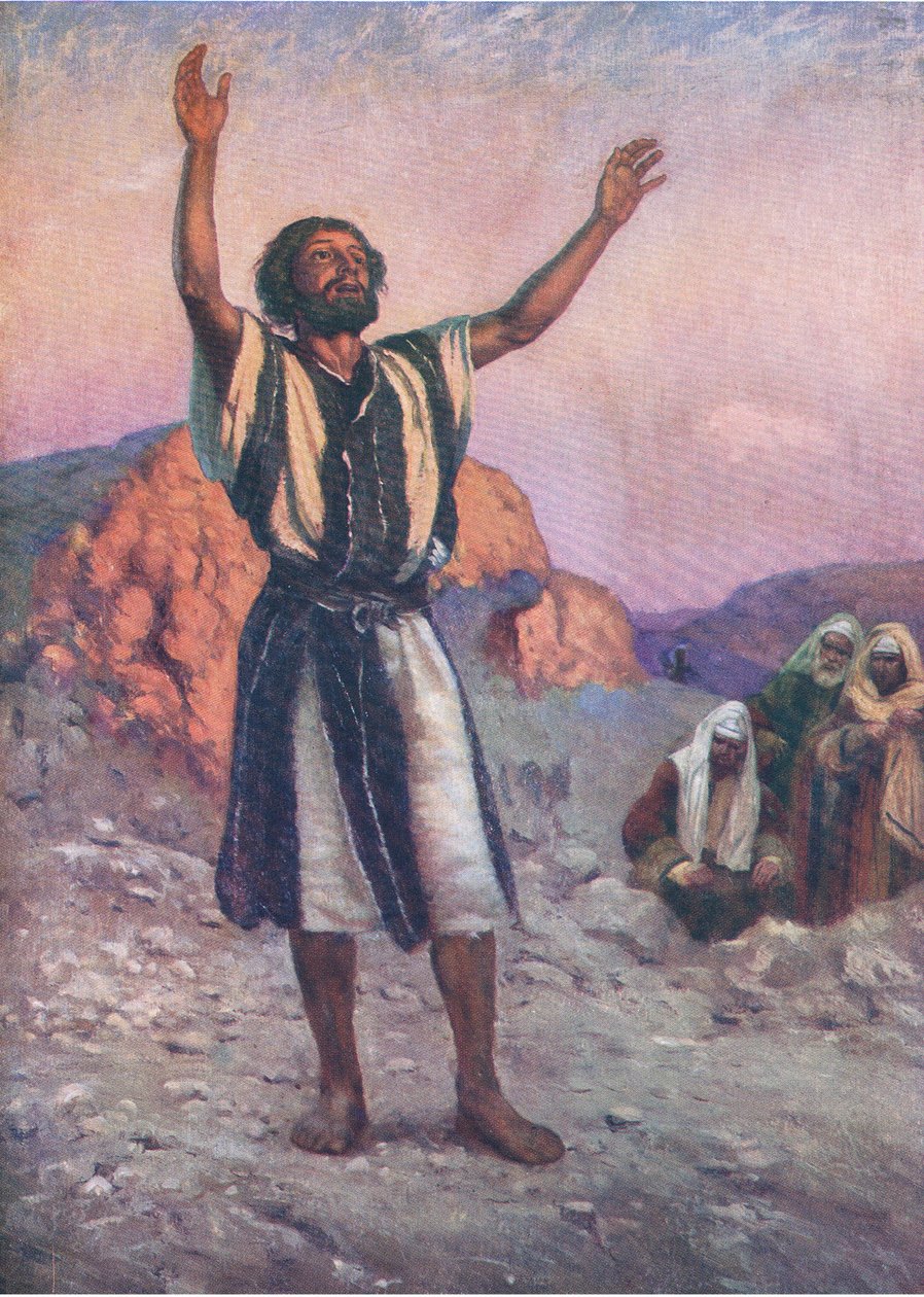 जॉन द बैप्टिस्ट, द बाइबल पिक्चर बुक से थॉमस नेल्सन द्वारा प्रकाशित, c.1950 द्वारा वाल्टर ग्रिवे