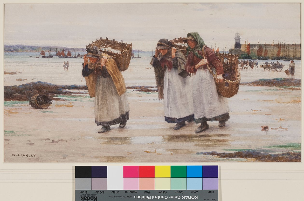 द ब्रेडविनर्स, c.1896 (कागज पर wc) द्वारा वाल्टर लैंगली