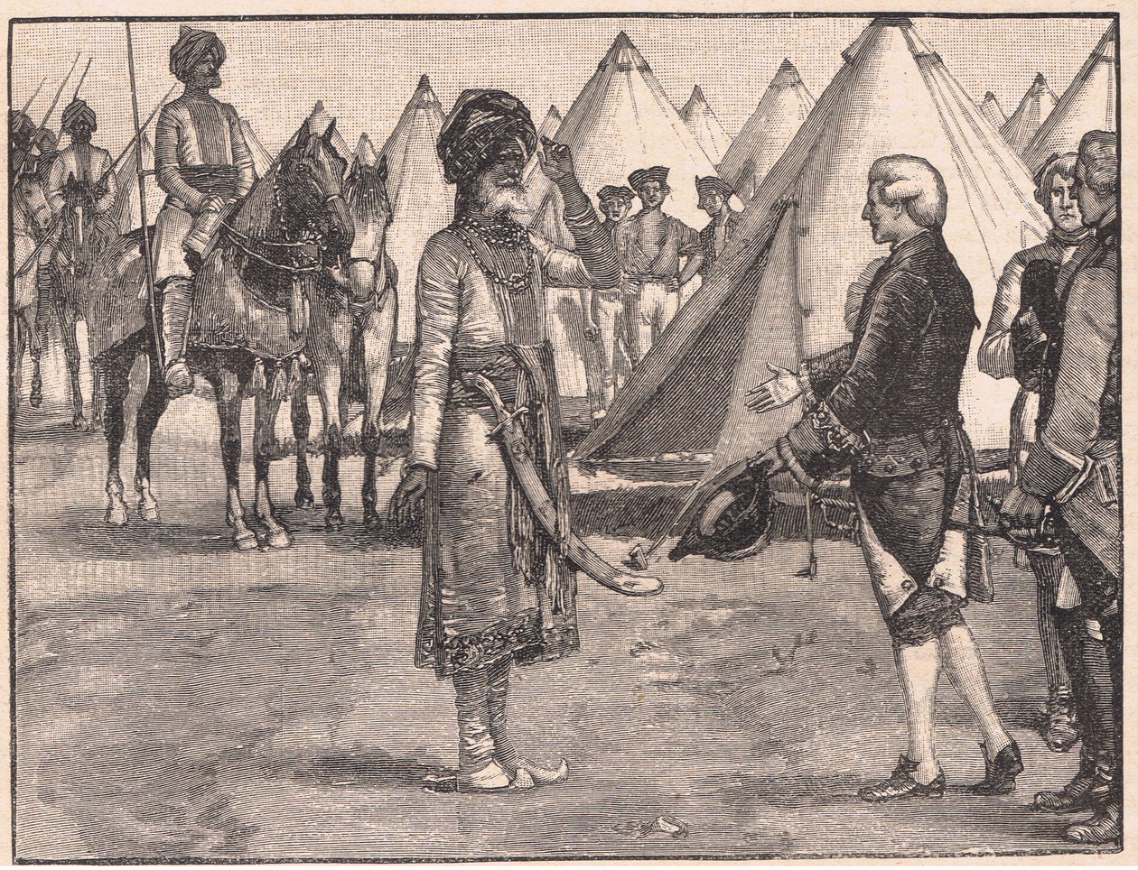 अंग्रेजी शिविर 1765 में प्रवेश करने वाले महान मोगुल द्वारा वाल्टर पेजेट