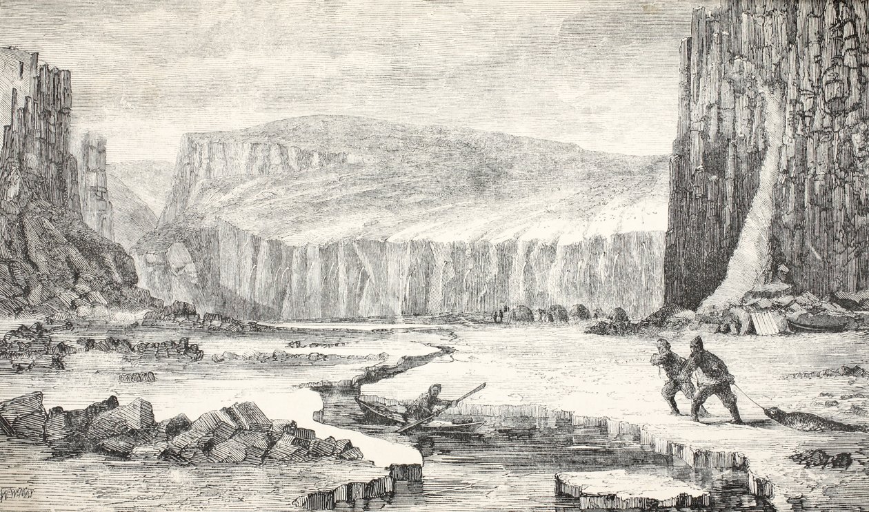 स्टीम नौका &39;फॉक्स&39; के अभियान से चित्रण, सर जॉन फ्रेंकलिन, 1859 के लापता अभियान के भाग्य की खोज द्वारा वाल्टर विलियम मे