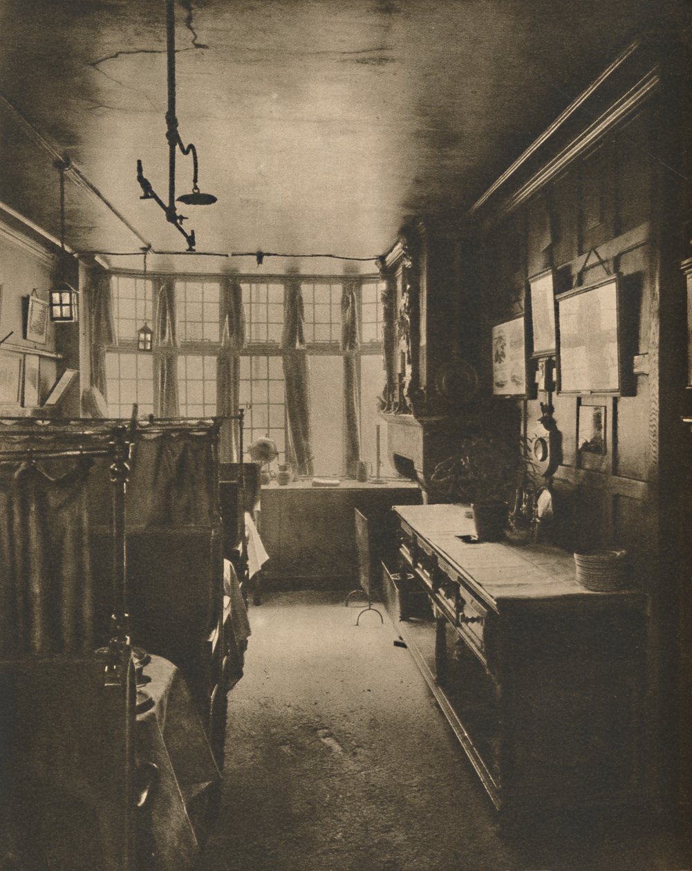 फ्लीट स्ट्रीट, मुर्गा की पहली मंजिल ग्रिल रूम c1935। द्वारा वाल्टर बेनिंगटन