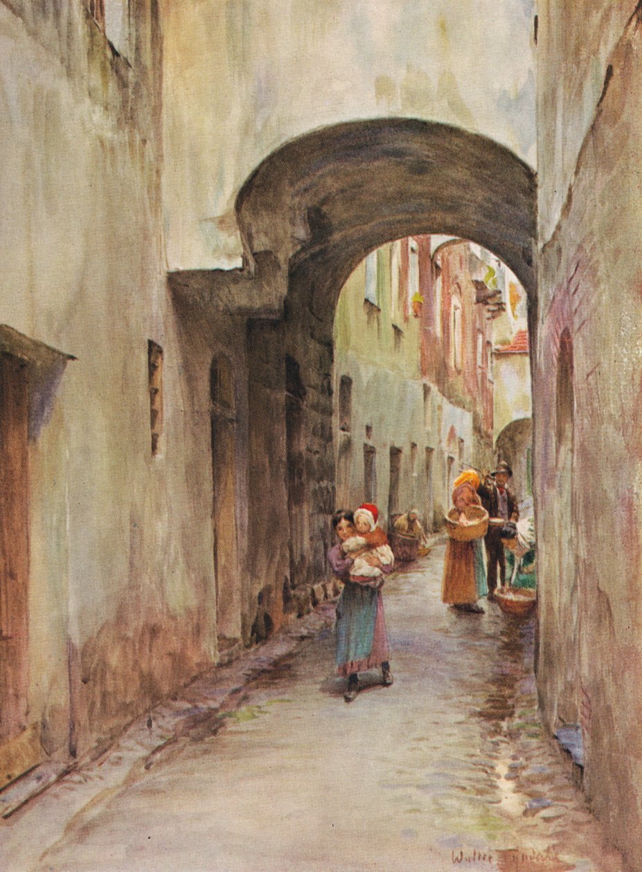 एन लेन में एक लेन, c1910, 1912 द्वारा वाल्टर फ्रेडरिक रूफ टाइंडेल