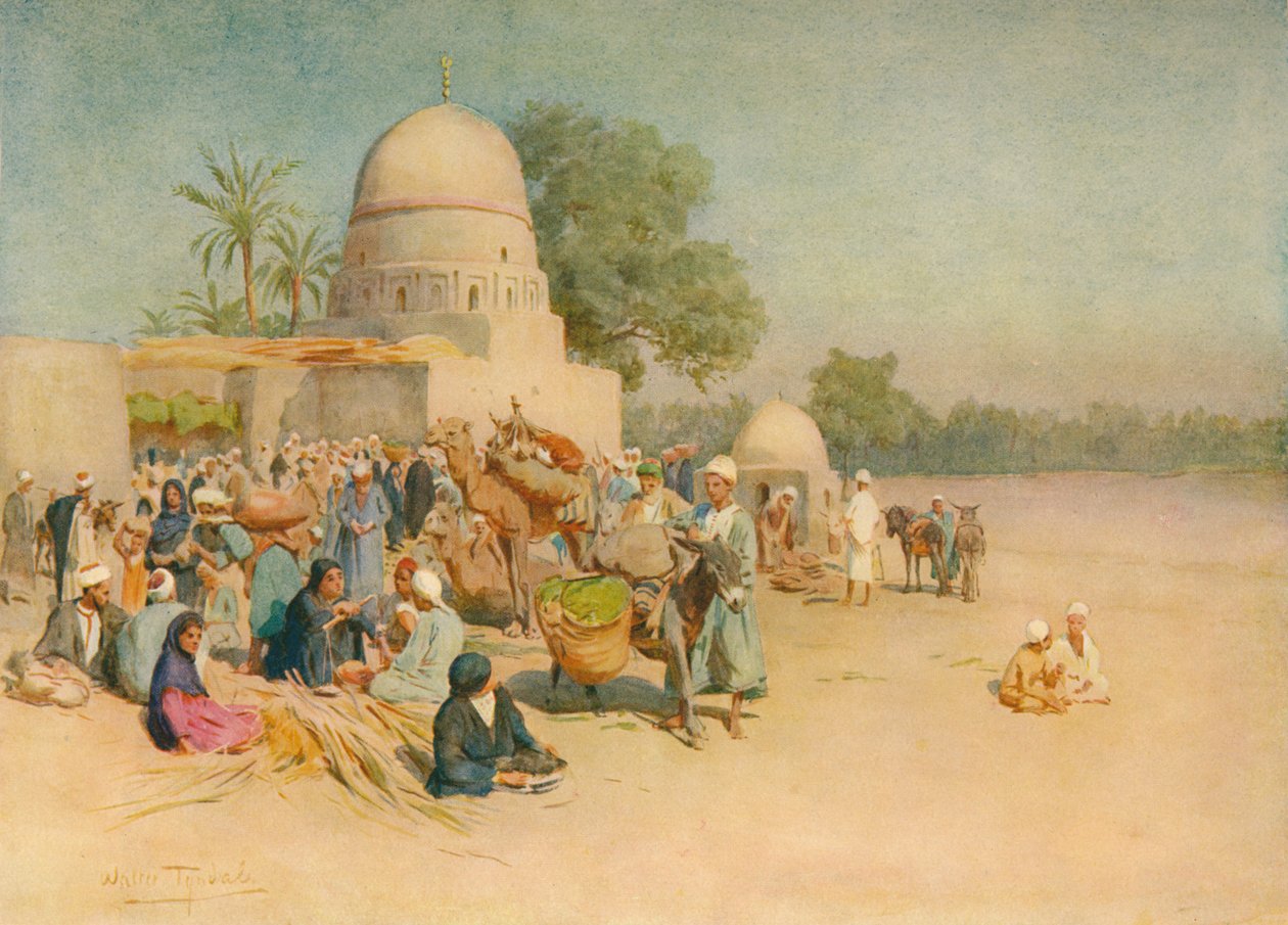 रेगिस्तान के किनारे पर एक बाजार, c1905, 1912 द्वारा वाल्टर फ्रेडरिक रूफ टाइंडेल