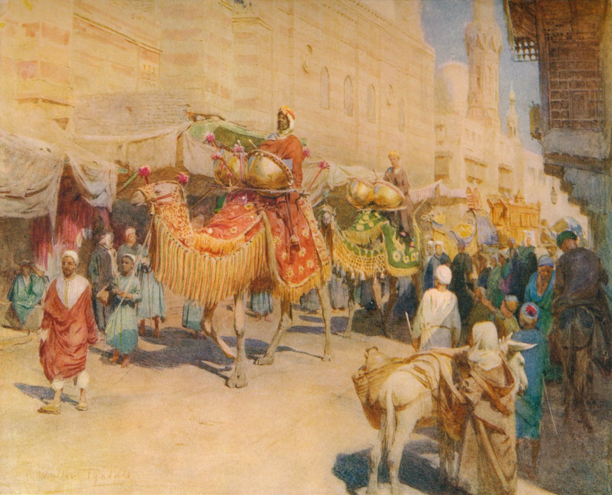 एक अरब वेडिंग बारात, c1905, 1912 द्वारा वाल्टर फ्रेडरिक रूफ टाइंडेल