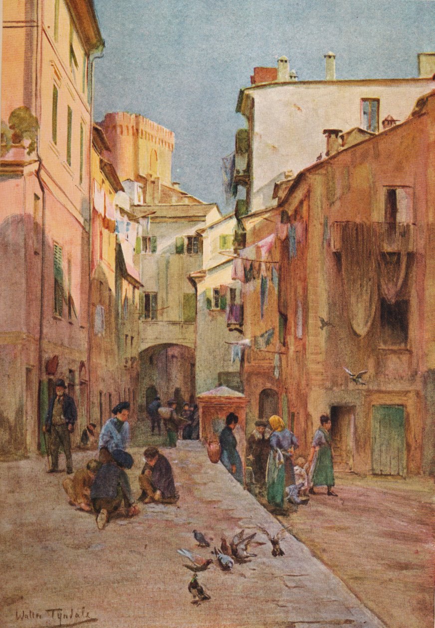 ला पियाज़ा, Sestri Levante, c1910, 1912 द्वारा वाल्टर फ्रेडरिक रूफ टाइंडेल