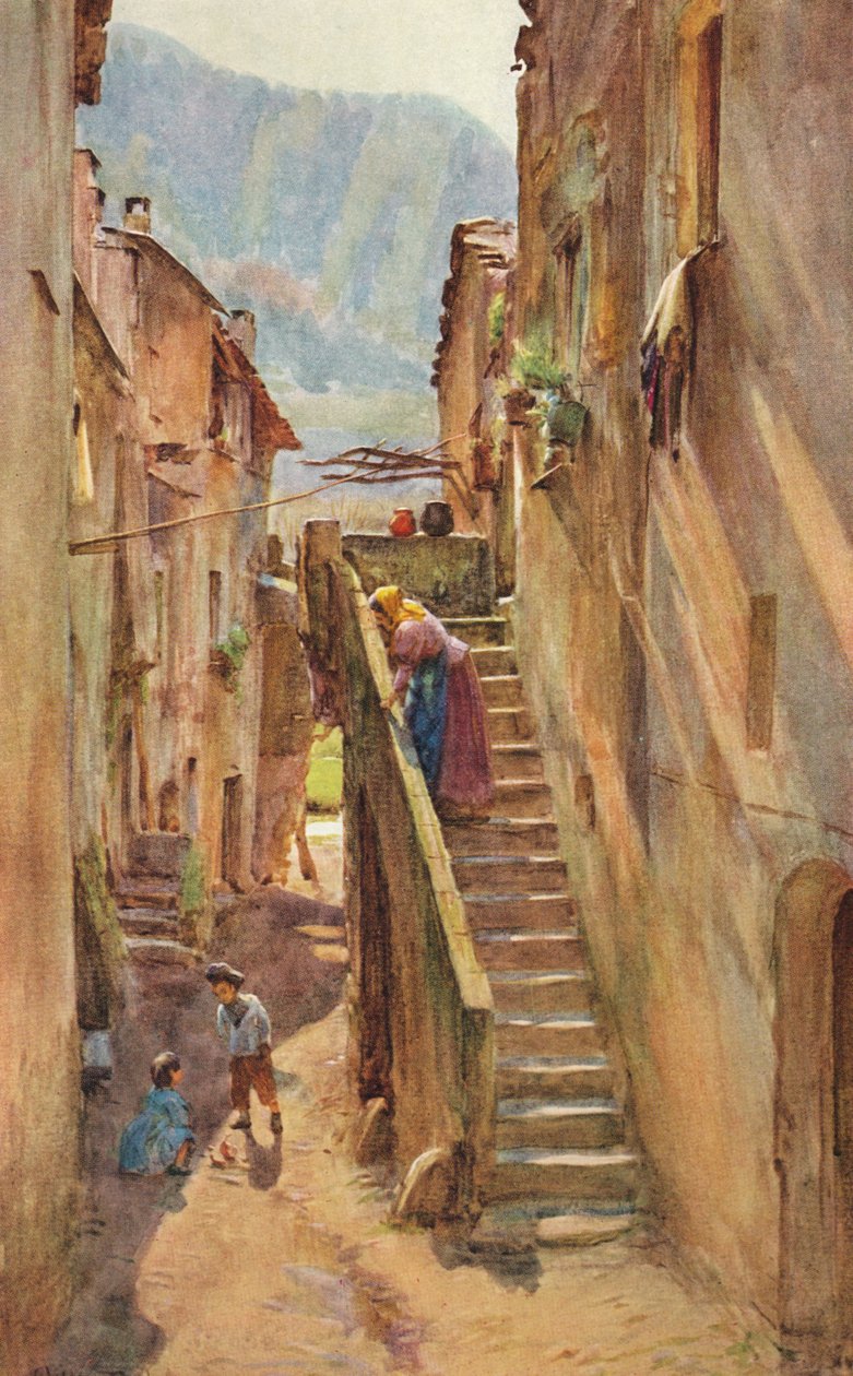 विकोलो डेल पोंटे, विला नुओवा डि अलेंगा, सी 1910, 1912 द्वारा वाल्टर फ्रेडरिक रूफ टाइंडेल