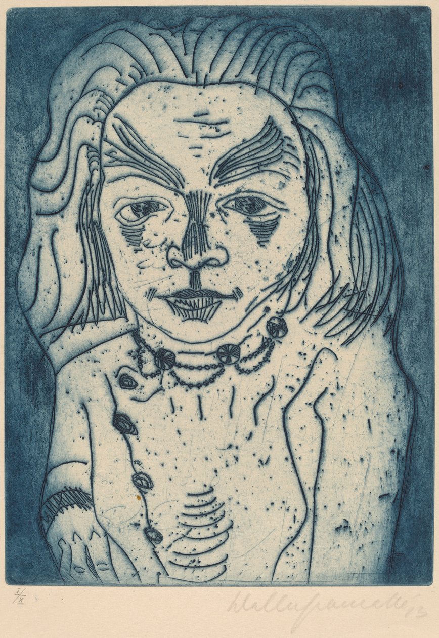 एक हार के साथ महिला, 1923। द्वारा वाल्टर ग्रैमैट