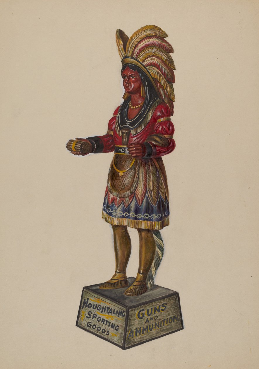 सिगार स्टोर इंडियन, सी. 1936. द्वारा वाल्टर होचस्ट्रैसर