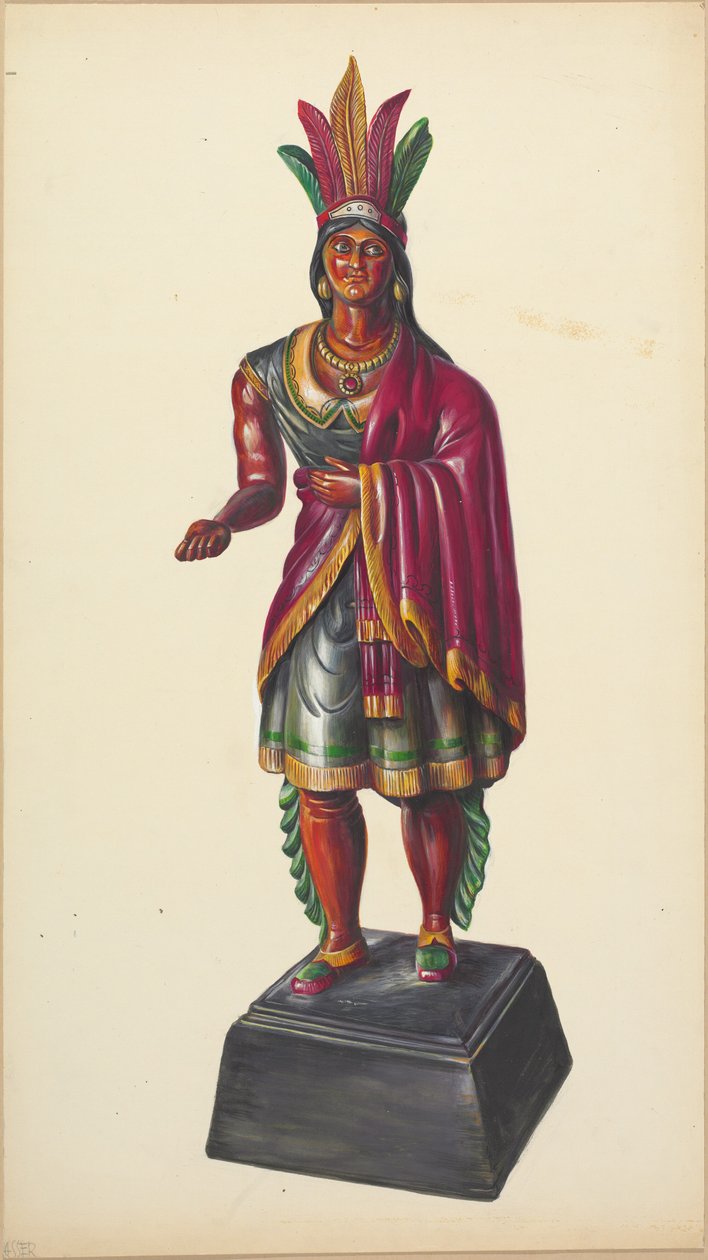 सिगार स्टोर इंडियन, सी. 1937. द्वारा वाल्टर होचस्ट्रैसर