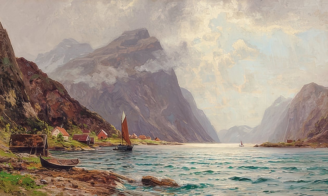 Fjordlandschaft द्वारा वाल्टर मोरस