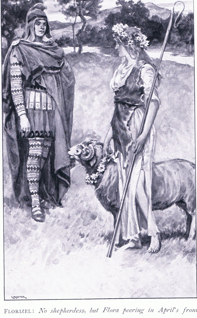 फ्लोरिज़ेल: नो शेफर्ड, लेकिन अप्रैल फ्रंट, 1900s में फ्लोरा पियरिंग द्वारा वाल्टर पेजेट