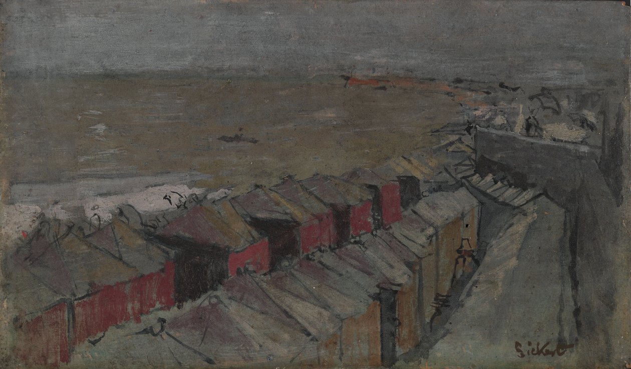 बाथिंग हट्स, डाईपे, c.1890 (पैनल पर तेल) द्वारा वाल्टर रिचर्ड सिकर्ट