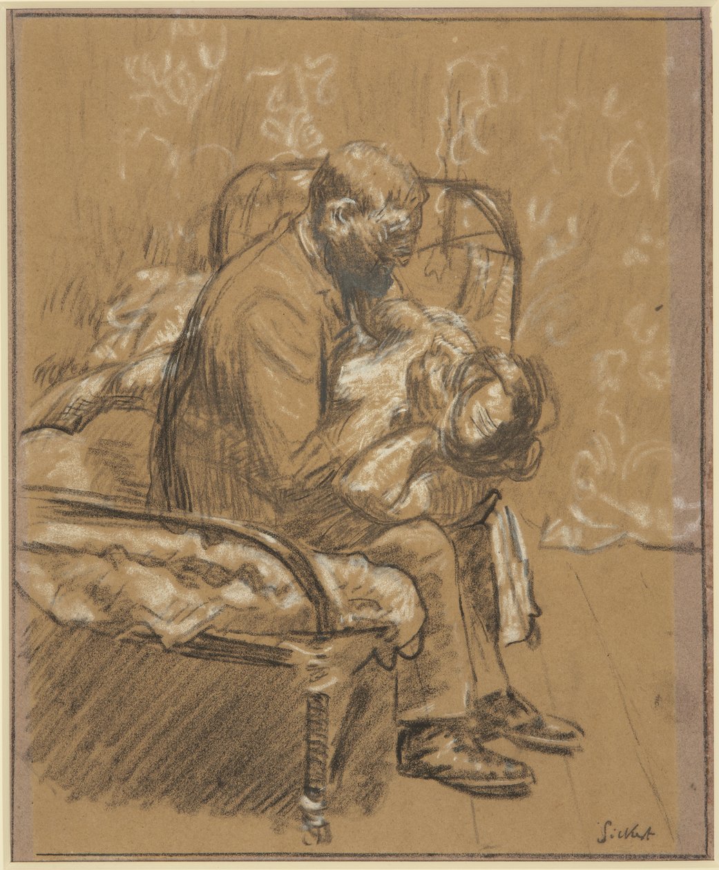 अनुनय, c.1908 (कागज पर चाक) द्वारा वाल्टर रिचर्ड सिकर्ट