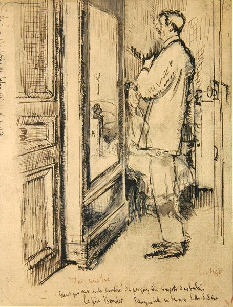 द न्यू टाई, c.1922 (कागज पर कलम और स्याही और धुलाई) द्वारा वाल्टर रिचर्ड सिकर्ट
