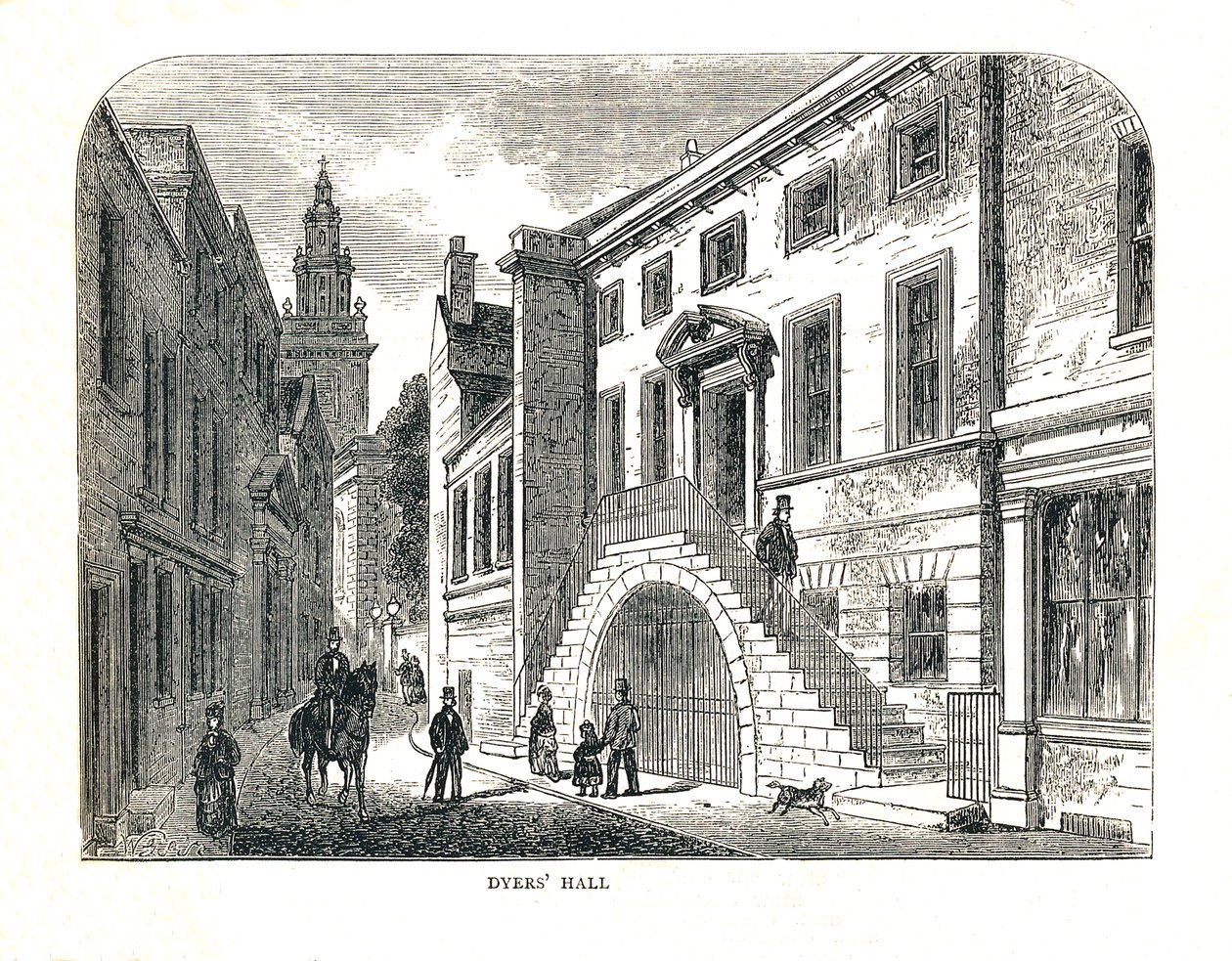 डायर्स हॉल, कॉलेज स्ट्रीट, 1857 के पुनर्निर्माण के रूप में द्वारा वाल्टर थॉर्नबरी