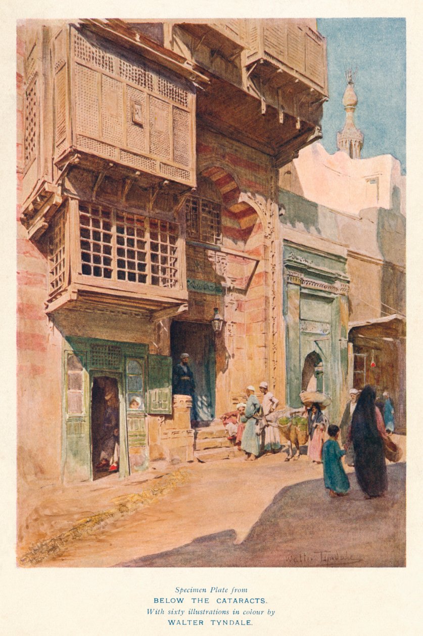 स्ट्रीट सीन, मिस्र, c1907। द्वारा वाल्टर टिंडेल