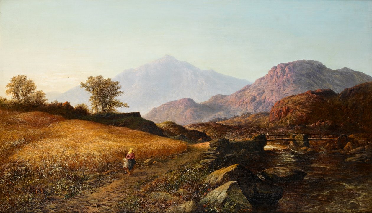 रिवर लेदर, उत्तरी वेल्स, 1874 द्वारा फसल का समय द्वारा वाल्टर विलियम्स