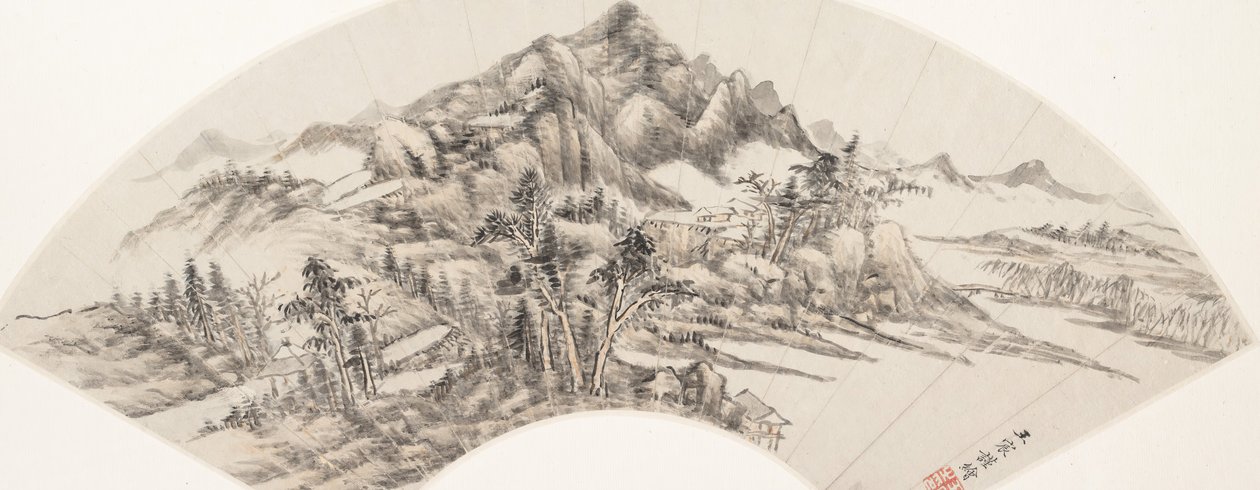 लैंडस्केप, दिनांक 1788। द्वारा वांग चेनो