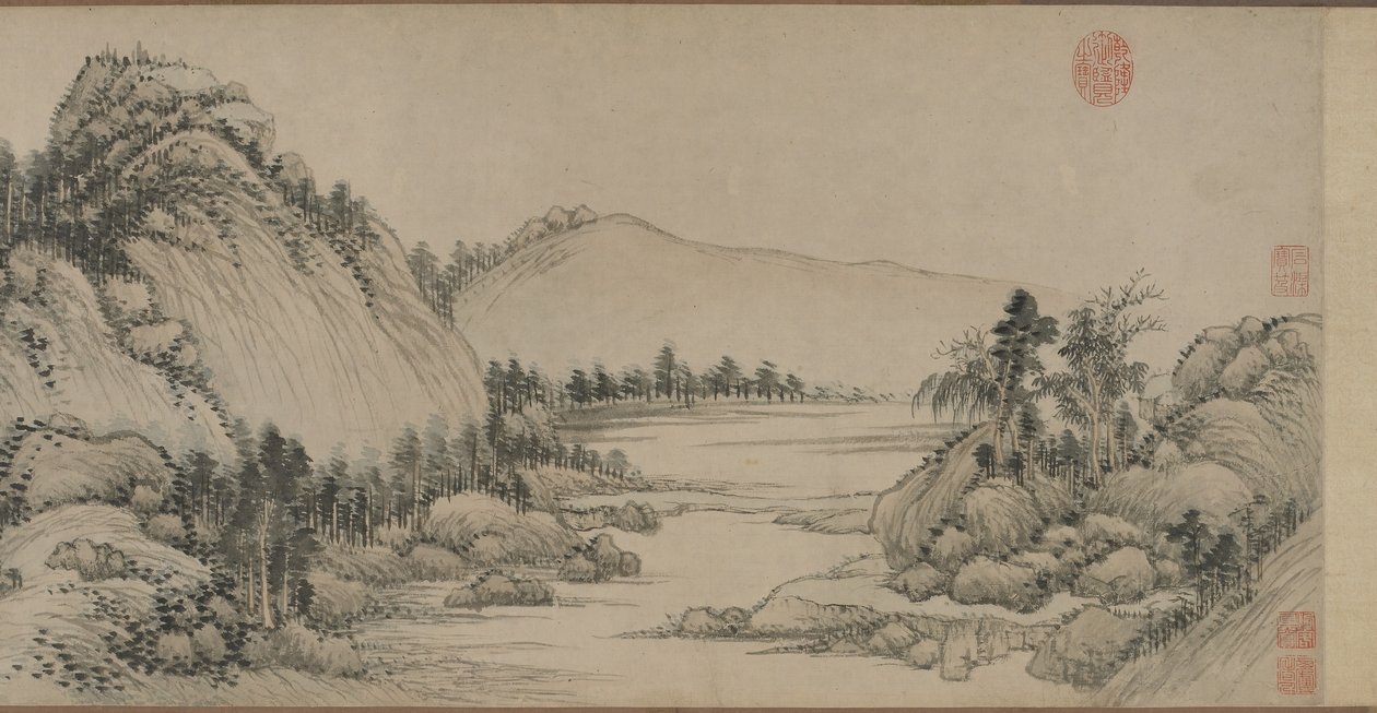 हुआंग गोंगवांग, किंग राजवंश, 1672 (कागज पर स्याही और रंग) के बाद फुचुन पर्वत में रहने वाले द्वारा वांग हुई