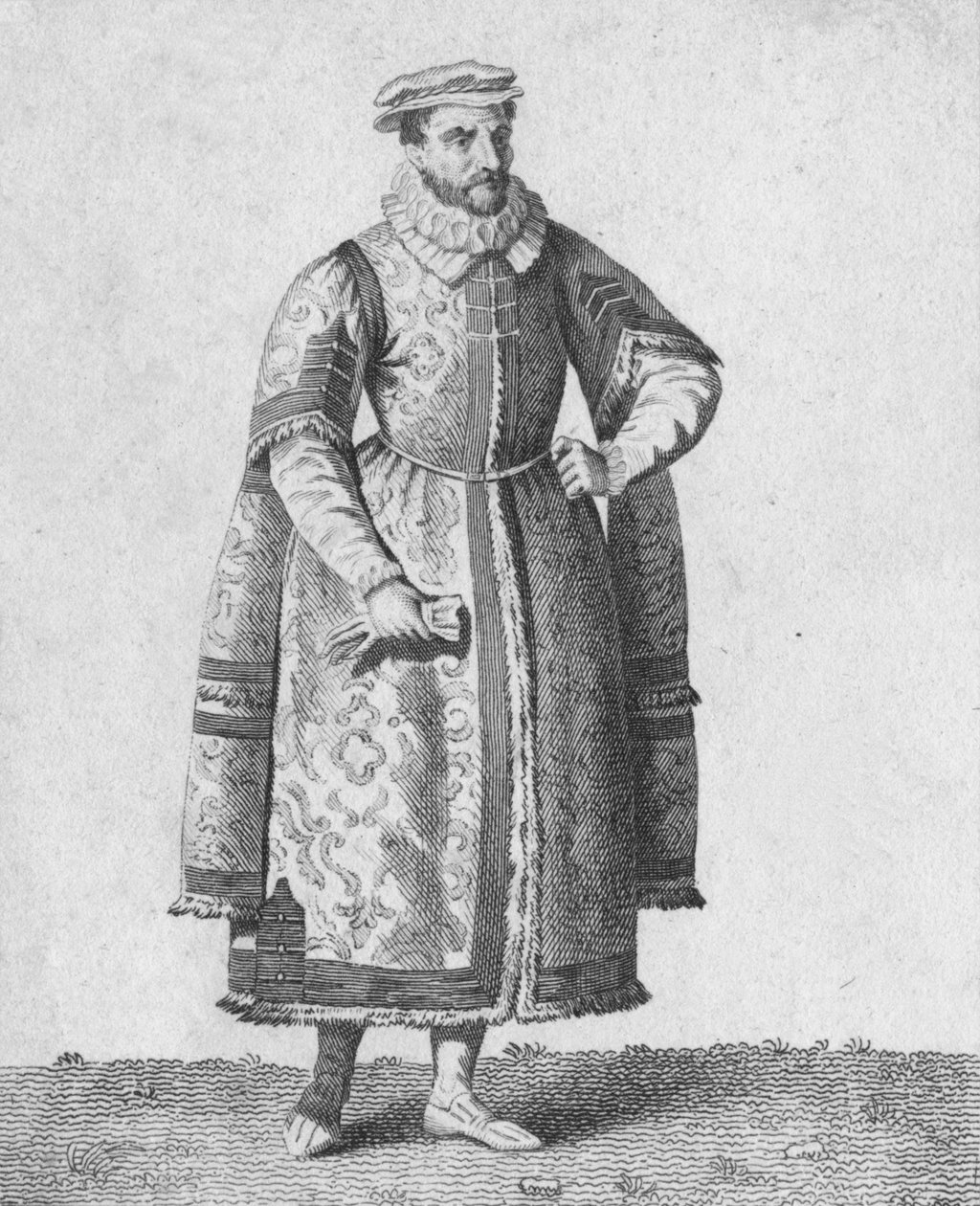 'ए मर्चेंट - 1640 में प्रतिष्ठित नागरिकों की पोशाक', 1807 द्वारा ख़रगोश पालने का बाड़ा