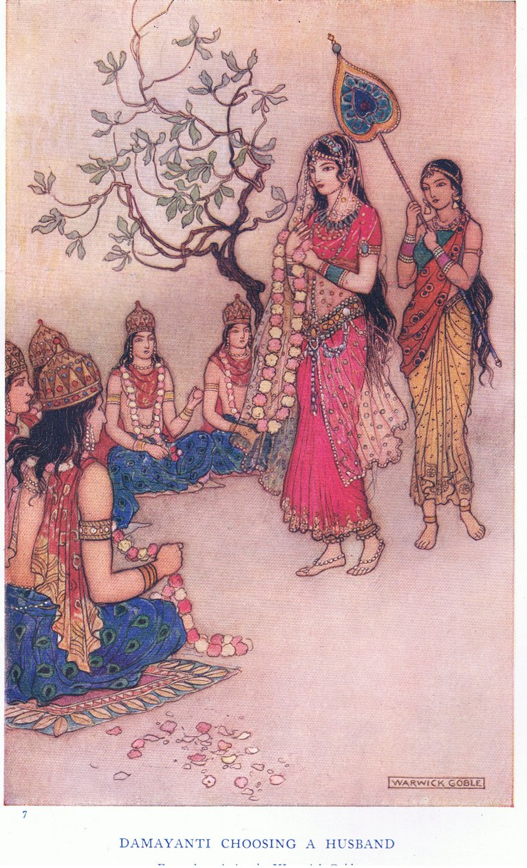 दमयंती एक पति को चुनती हुई द्वारा वारविक गोबल