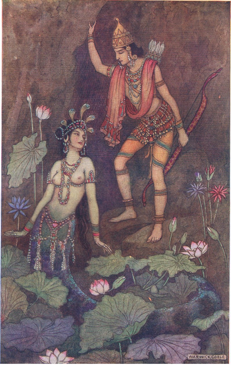 अर्जुन और नदी अप्सरा द्वारा वारविक गोबल