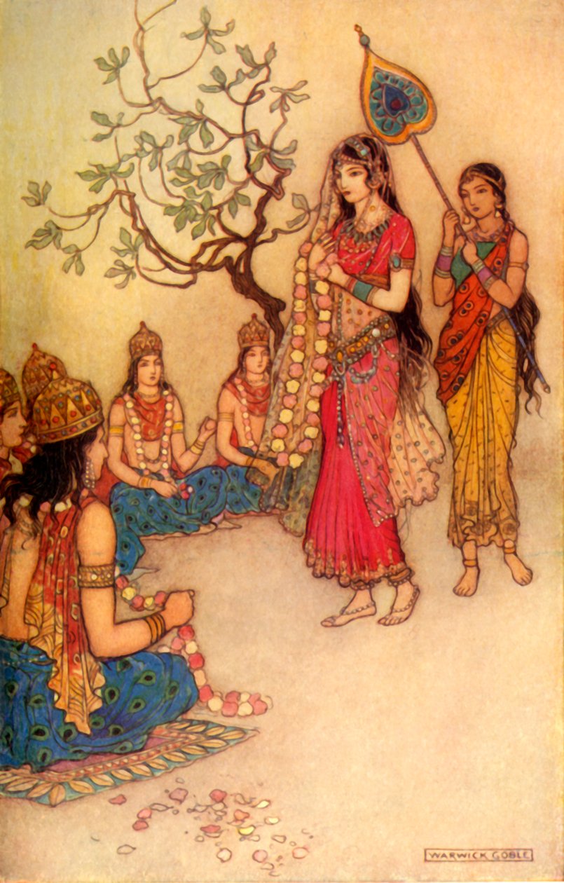 'दमयंती एक पति का चयन', 1913। द्वारा वारविक गोबल
