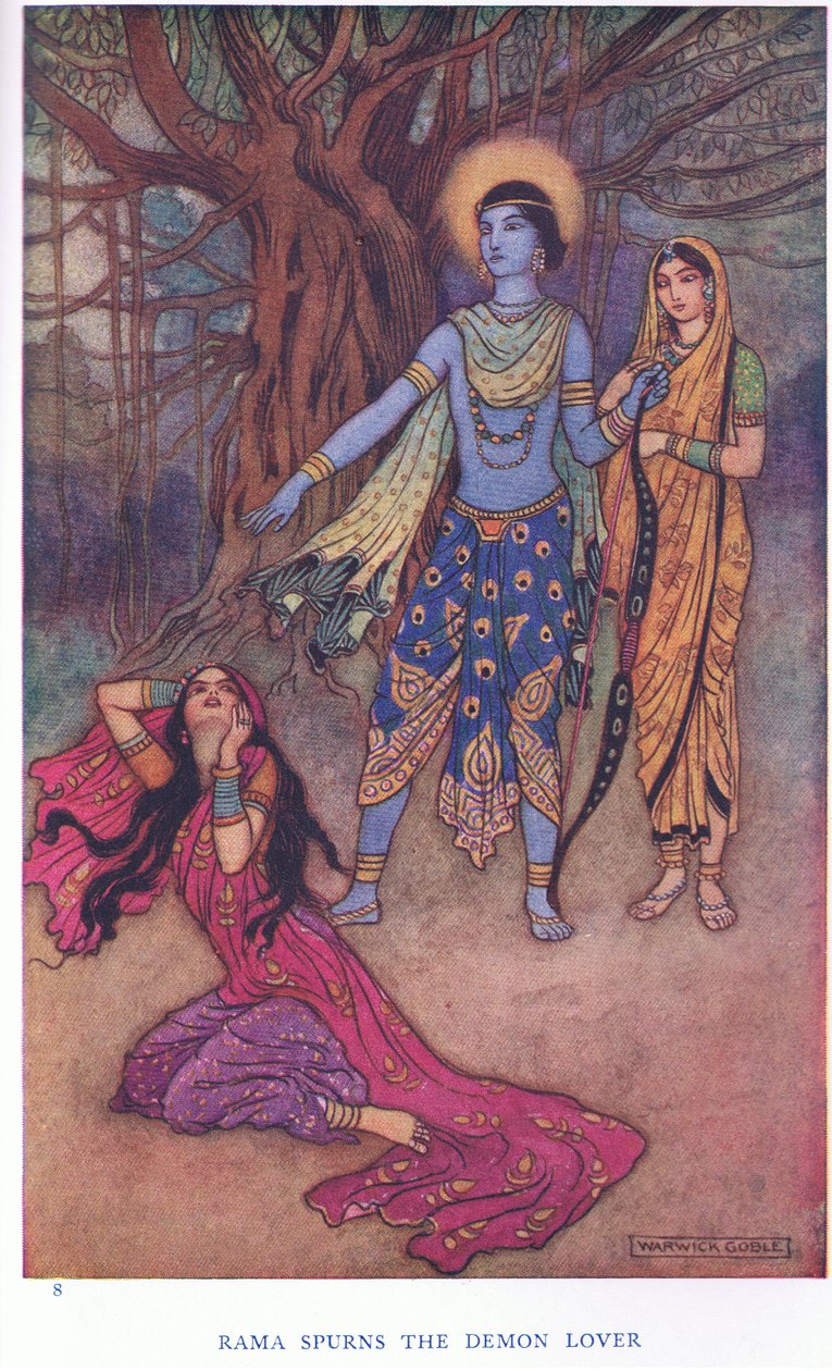 राम ने दानव प्रेमी को ठुकराया (रंग लिथो) द्वारा वारविक गोबल