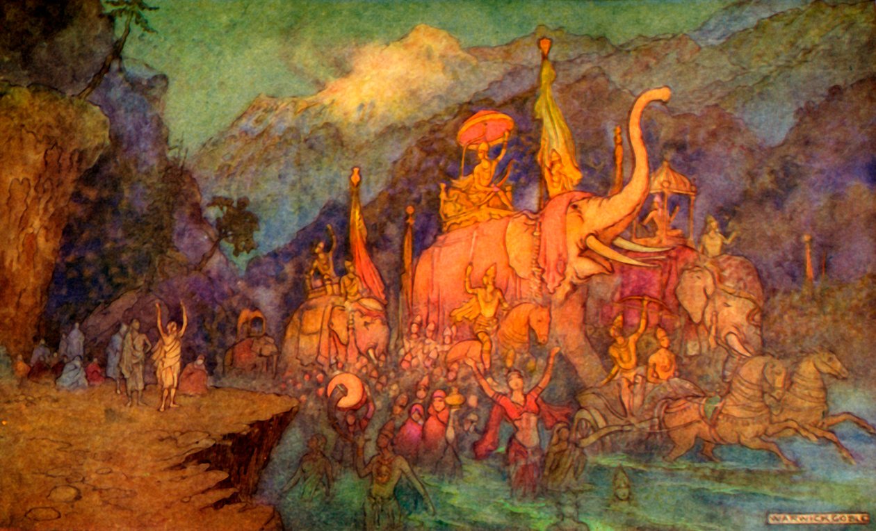 युद्ध में मारे गए नायकों की वापसी, 1913। द्वारा वारविक गोबल
