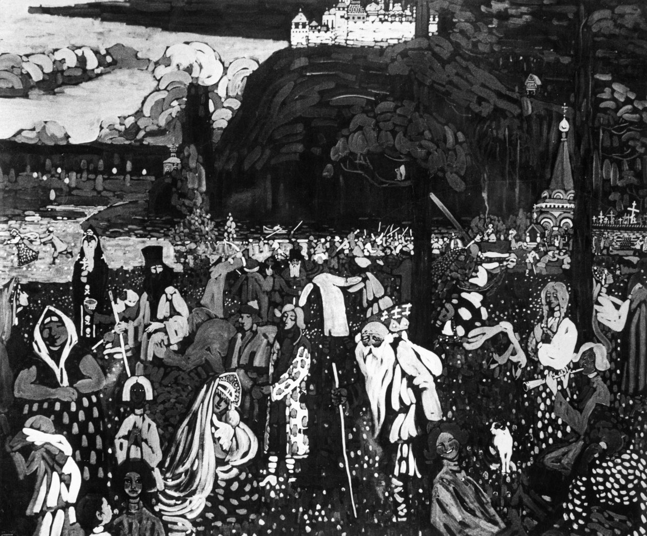 रंगीन जीवन, 1907 (कैनवास पर तापमान) द्वारा वासिली कैंडिंस्की