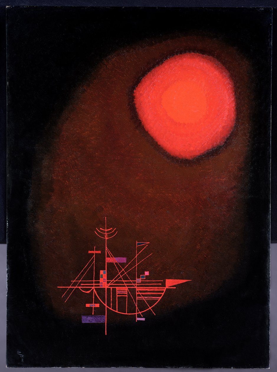 वन स्पिट, 1925 (कार्ड पर तेल) द्वारा वासिली कैंडिंस्की