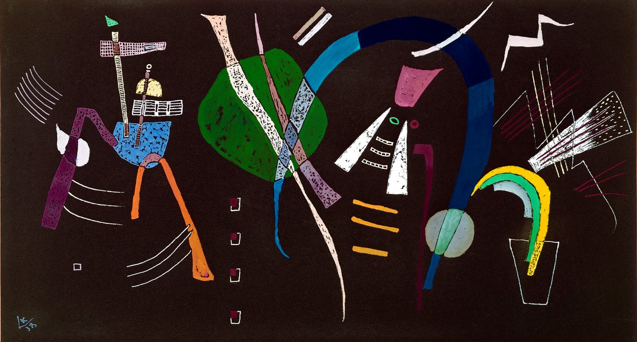 Vassily Kandinsky (या Wassily Kandinski or Kandinskij, 1866-1944) की ब्लू धनुष पेंटिंग द्वारा वासिली कैंडिंस्की