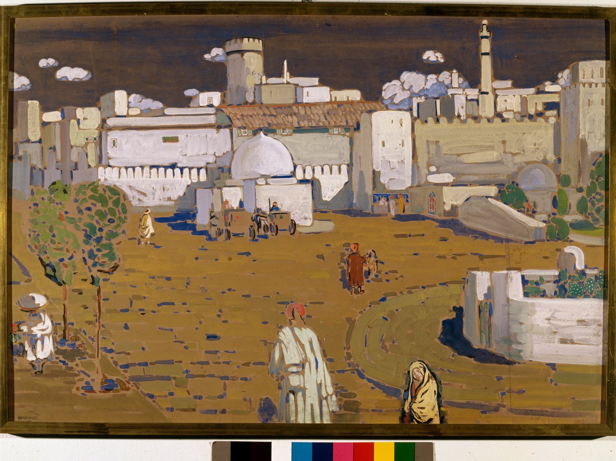 Vassily Kandinsky (या Wassily Kandinski or Kandinskij, 1866-1944) द्वारा मोरक्को टेम्पर में एक शहर का दृश्य 1904 सूर्य। 67x99 सेमी निजी संग्रह द्वारा वासिली कैंडिंस्की