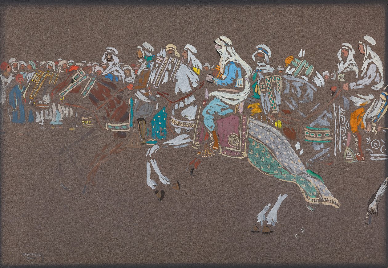 अरब कैवलरी, 1905। द्वारा वासिली कैंडिंस्की