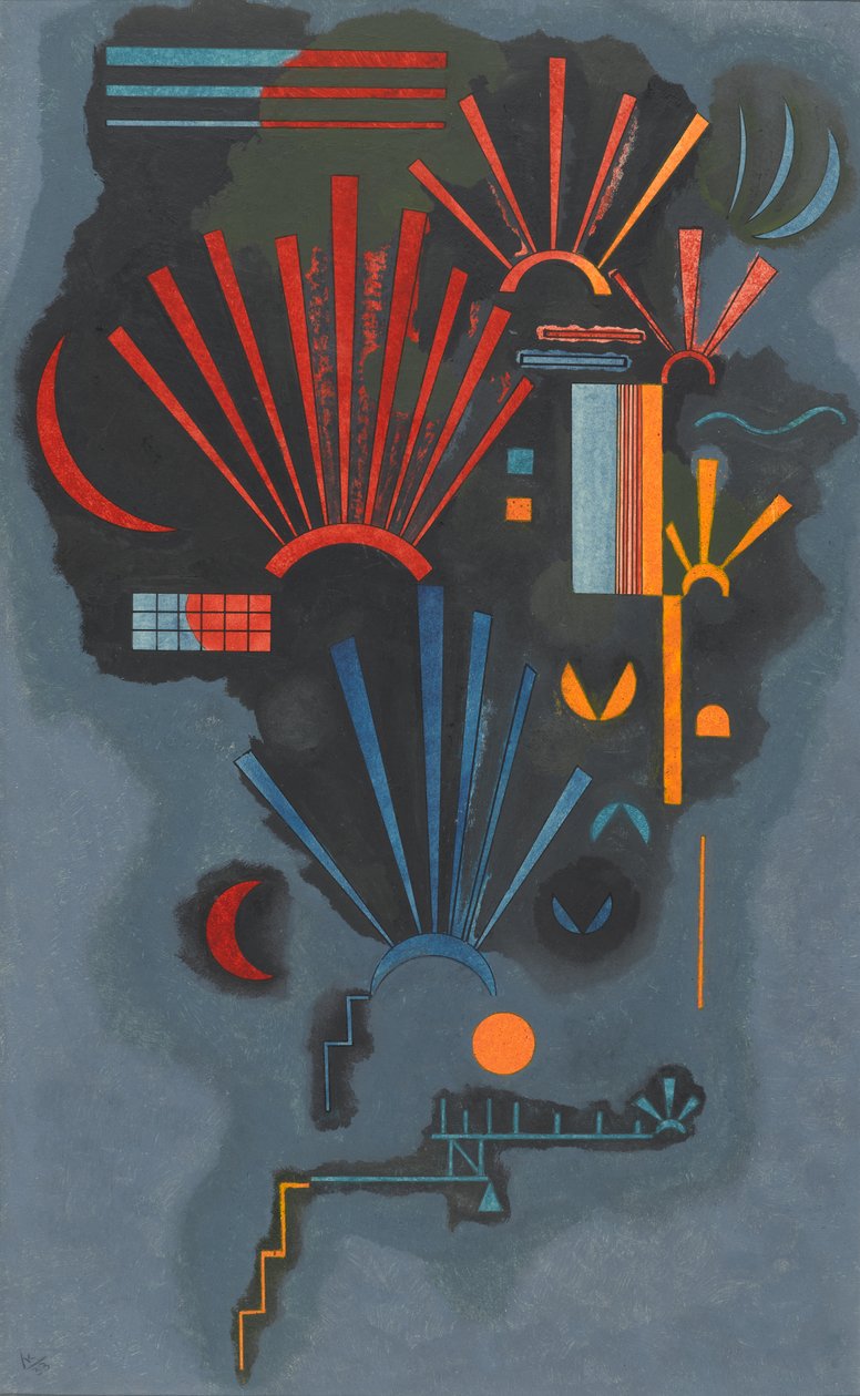 Zunehmen, 1933 (तेल, अंडे का तापमान और कागज पर स्याही) द्वारा वासिली कैंडिंस्की