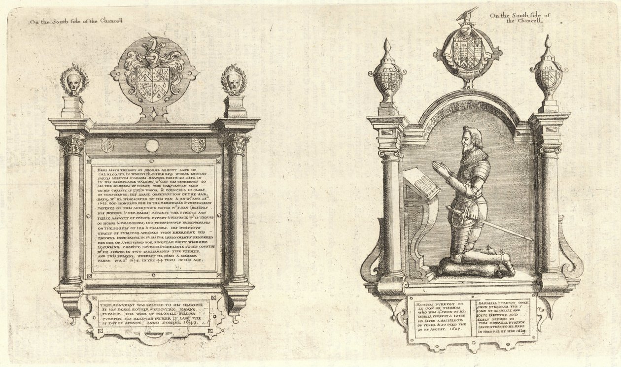 मठाधीश और प्योरफ़ॉय (स्मारक) द्वारा Wenceslaus Hollar