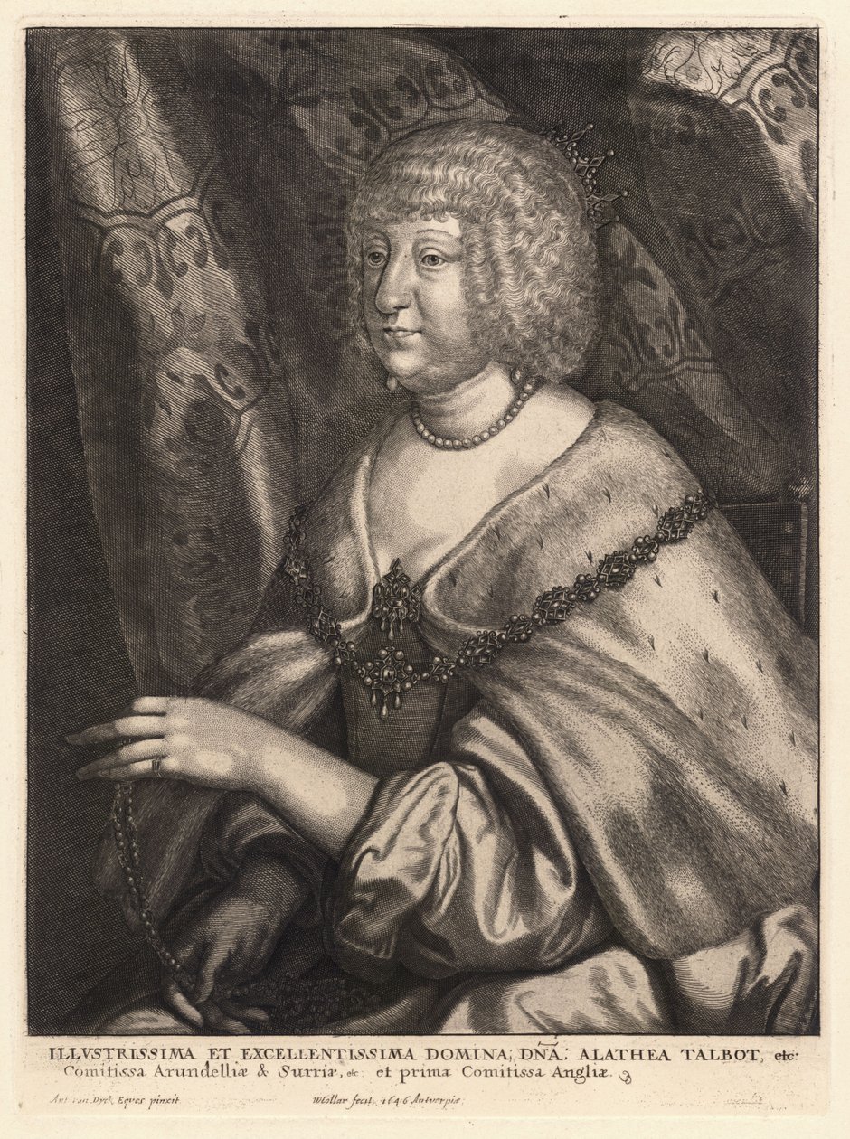 अल्थिया, काउंटेस ऑफ अरुंडेल। राज्य ४ द्वारा Wenceslaus Hollar
