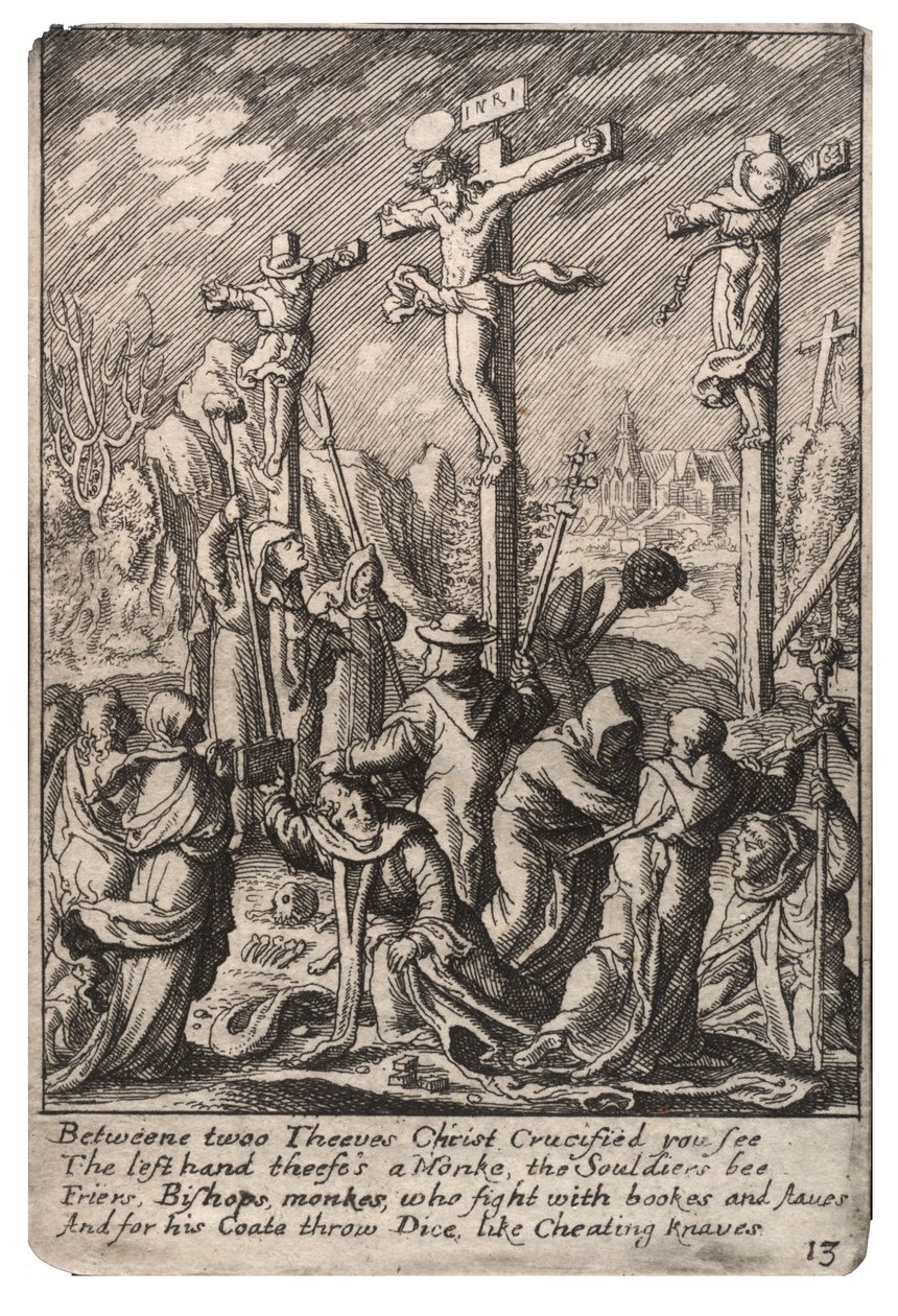 सूली पर चढ़ाया द्वारा Wenceslaus Hollar
