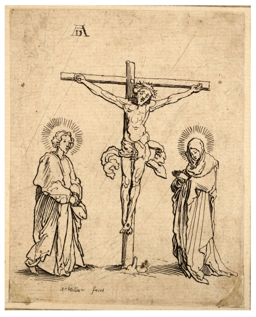 सूली पर चढ़ाया द्वारा Wenceslaus Hollar
