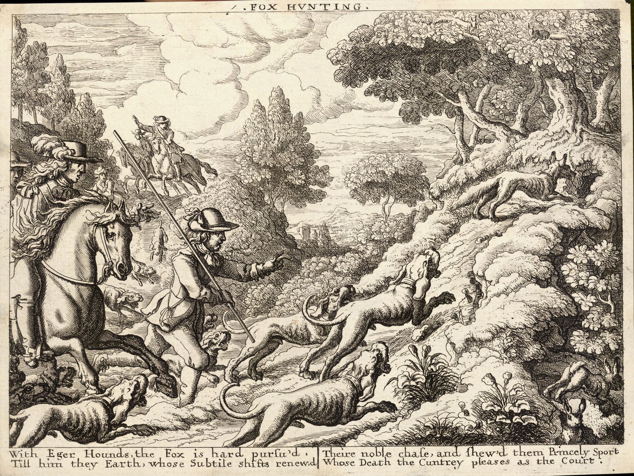 लोमड़ी का शिकार द्वारा Wenceslaus Hollar