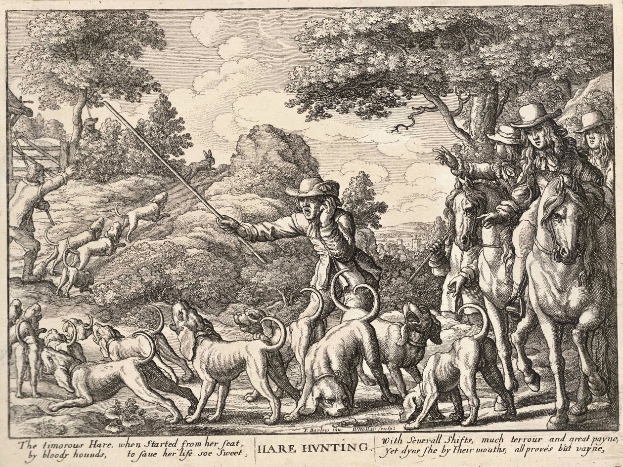 हरे का शिकार द्वारा Wenceslaus Hollar