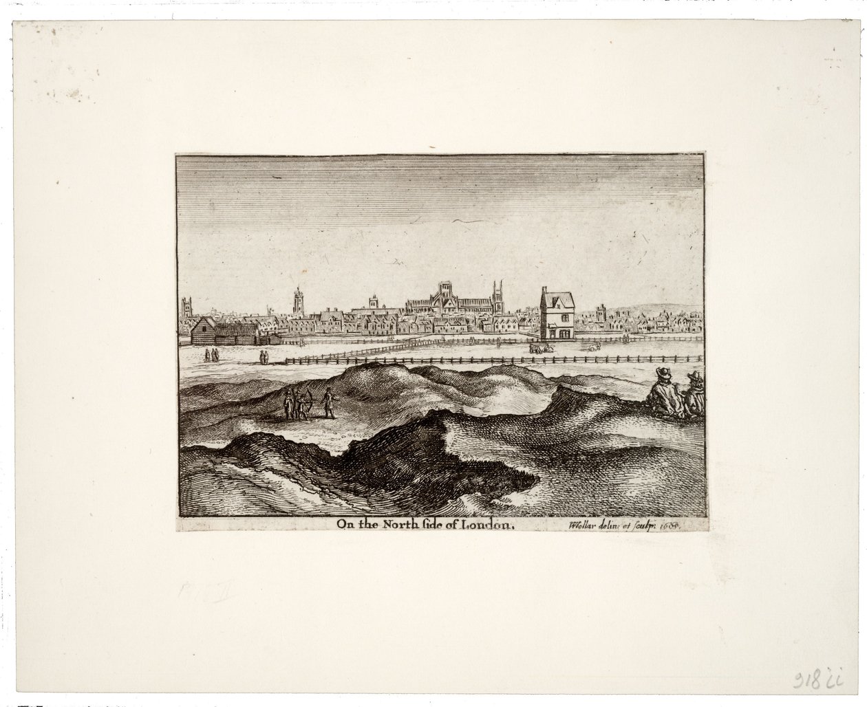 लंदन के उत्तर की ओर द्वारा Wenceslaus Hollar