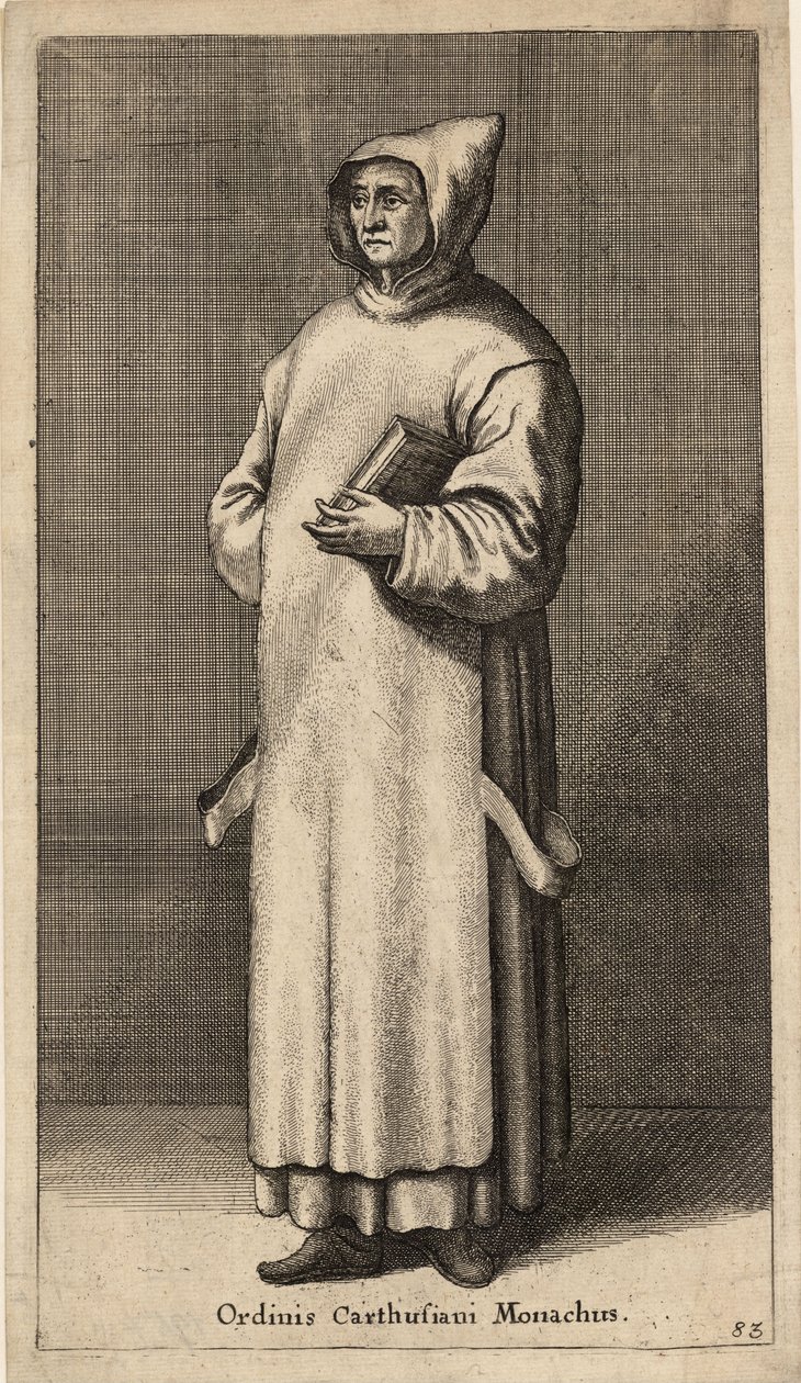 आदेश Carthusiani भिक्षु। राज्य 3 द्वारा Wenceslaus Hollar