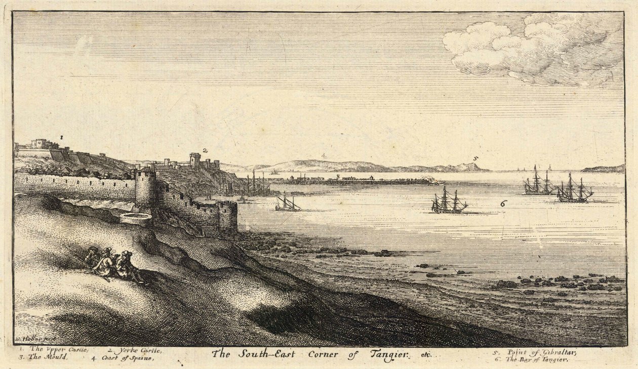 टंगियर के एसई कोने। राज्य २ द्वारा Wenceslaus Hollar