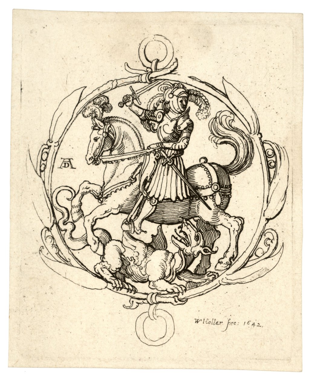 सेंट जॉर्ज और ड्रैगन द्वारा Wenceslaus Hollar