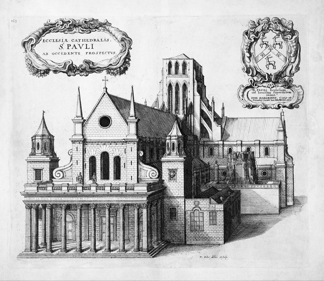 पश्चिम से सेंट पॉल द्वारा Wenceslaus Hollar