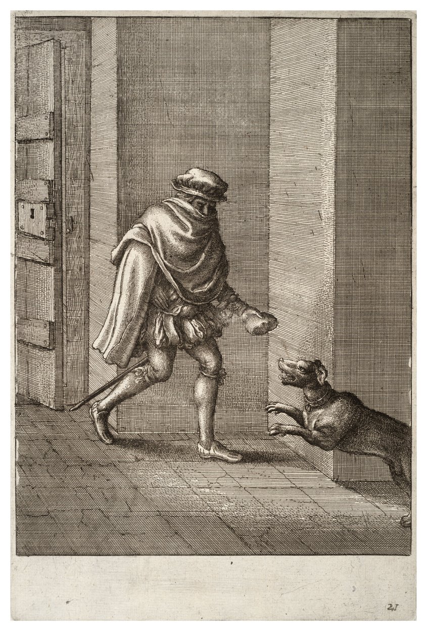 कुत्ता और चोर द्वारा Wenceslaus Hollar
