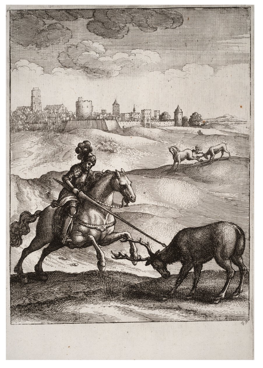 हरिण और घोड़ा द्वारा Wenceslaus Hollar